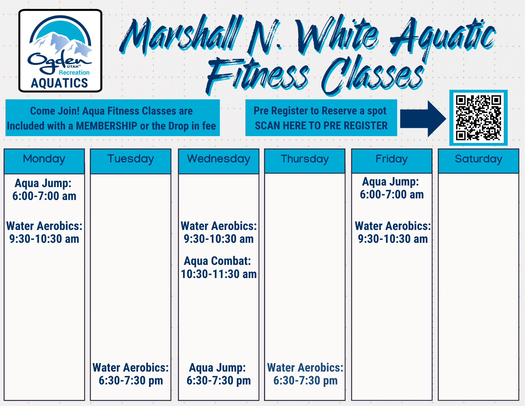 Aquatic Fitness Schedule