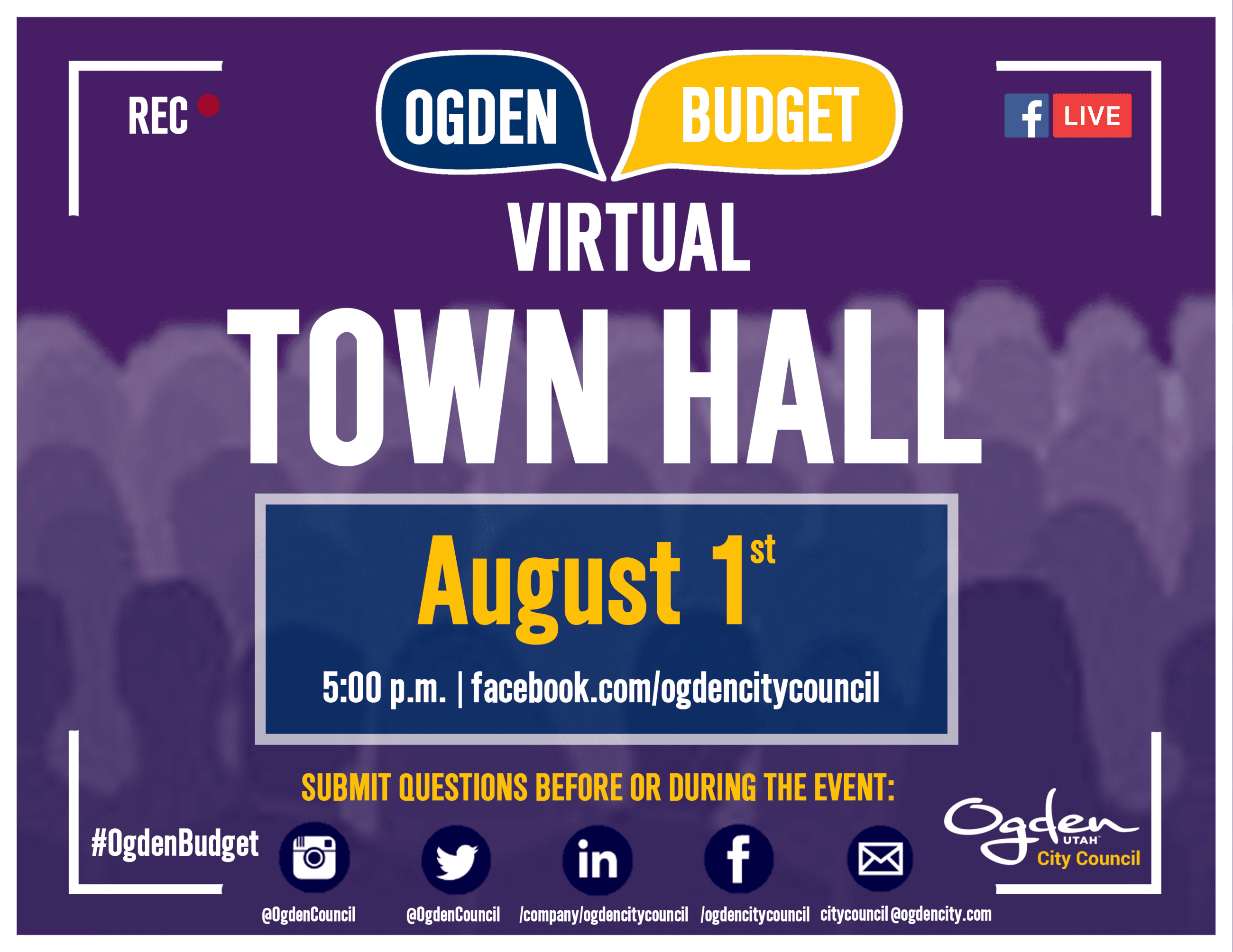 Second Virtual Town Hall on Budget