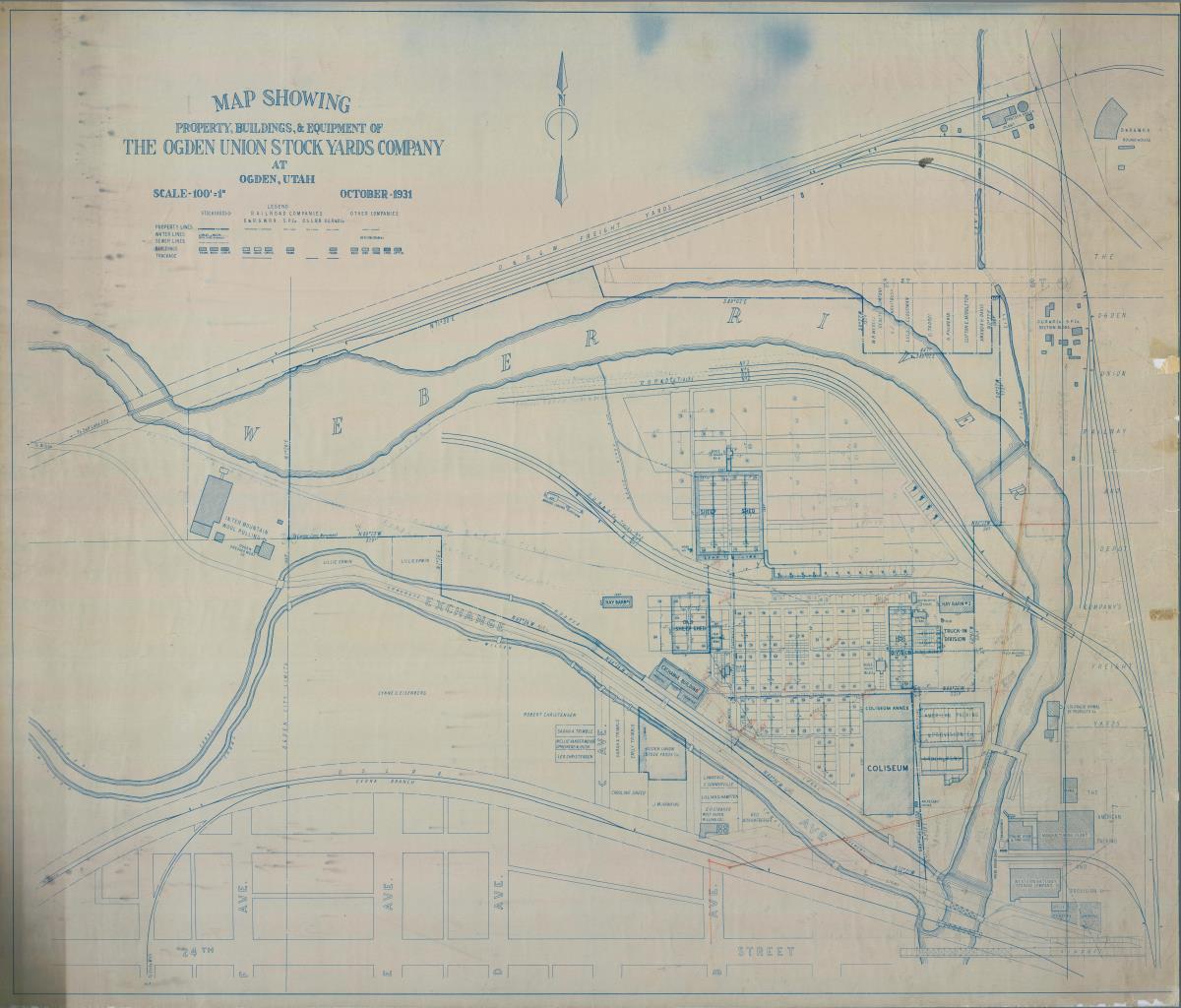 Ogden Stockyards Historic Map