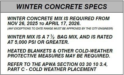 winter concrete specs